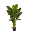 Nearly Natural Triple Stalk Banana Tree, Real Touch In Green