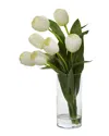 NEARLY NATURAL NEARLY NATURAL TULIP ARTIFICIAL ARRANGEMENT IN CYLINDER VASE