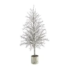 Nearly Natural 6ft. Snowed Twig Artificial Tree In Decorative Planter In Multi
