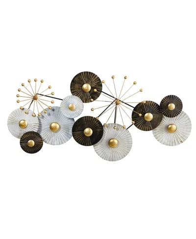 Nearly Natural Urban Layered Wall Art Decor, 3.5' X 2' In Black,silver-tone,gold-tone