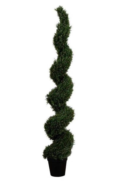 Nearly Natural Uv Resistant Artificial Rosemary Spiral Tree In Green