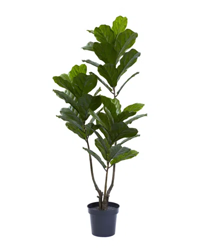 Nearly Natural Uv Resistant Fiddle Leaf Tree In Green