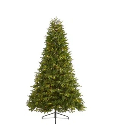 Nearly Natural Mount Hood Spruce Artificial Christmas Tree With 450 Warm Lights And 1285 Bendable Branches In Green