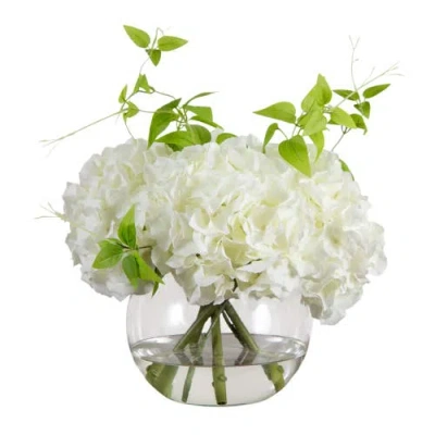 Nearly Natural Wedding Collection 18-in Artificial Hydrangea Arrangement In Multi