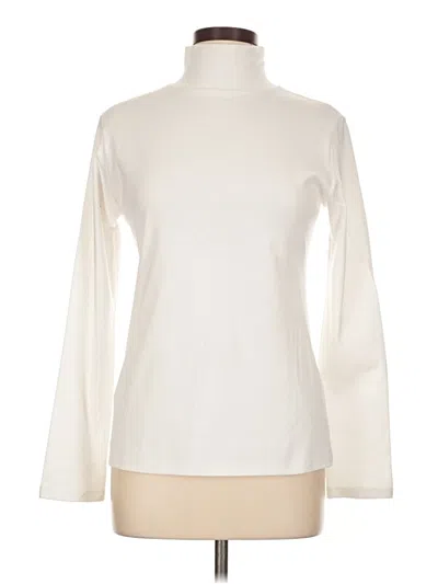 Pre-owned Necessitees Long Sleeve Turtleneck In White