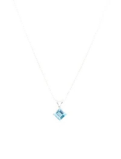 Pre-owned Necklace 10k 1.36ct Topaz Pendant , 18" In Multi