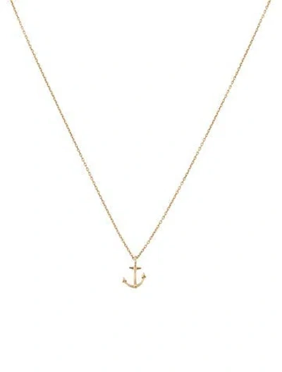 Pre-owned Necklace 10k Anchor Pendant , 16" In Multi