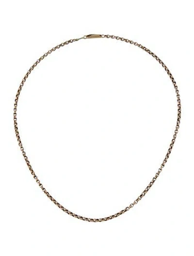 Pre-owned Necklace 10k Cable Chain , 17" In Multi