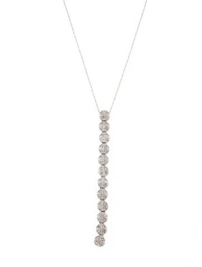 Pre-owned Necklace 10k Diamond Circle Pendant , 20" In Multi