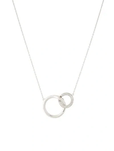 Pre-owned Necklace 10k Diamond Interlocking Circles Station , 19.25" In Multi