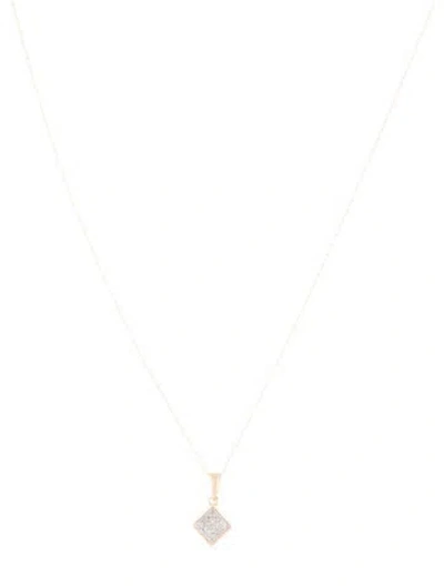 Pre-owned Necklace 10k Diamond Pendant , 17.75" In Multi