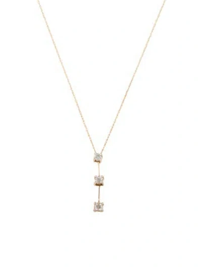 Pre-owned Necklace 10k Diamond Pendant , 18" In Multi