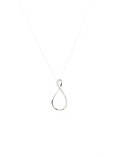 Pre-owned Necklace 10k Diamond Pendant , 18" In Multi