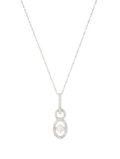 Pre-owned Necklace 10k Diamond Pendant , 18" In Multi