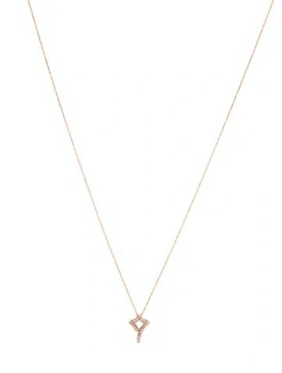 Pre-owned Necklace 10k Diamond Pendant , 18.25" In Multi