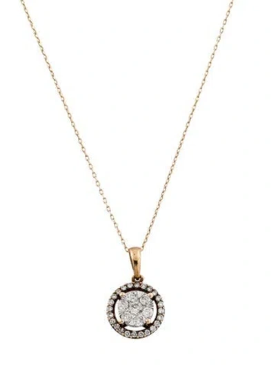 Pre-owned Necklace 10k Diamond Pendant , 18.25" In Multi