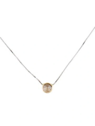 Pre-owned Necklace 10k Diamond Pendant , 18.25" In Multi