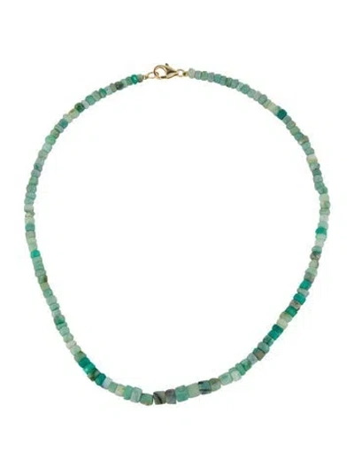 Pre-owned Necklace 10k Dyed Chalcedony Bead , 17" In Multi