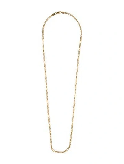 Pre-owned Necklace 10k Figaro Chain Link , 22.5" In Multi