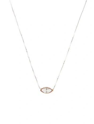 Pre-owned Necklace 10k Lab-grown Diamond Pendant , 18.25" In Multi