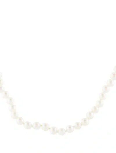 Pre-owned Necklace 10k Pearl Bead Strand , 16.5" In Multi