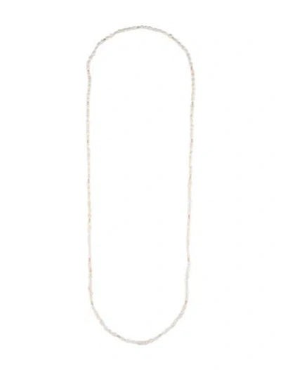 Pre-owned Necklace 10k Pearl Stand , 35" In Multi