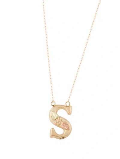 Pre-owned Necklace 10k 's' Initial Pendant , 18" In Multi