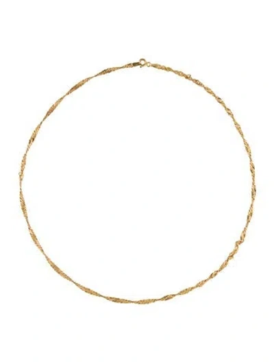 Pre-owned Necklace 10k Singapore Chain, 18" In Multi