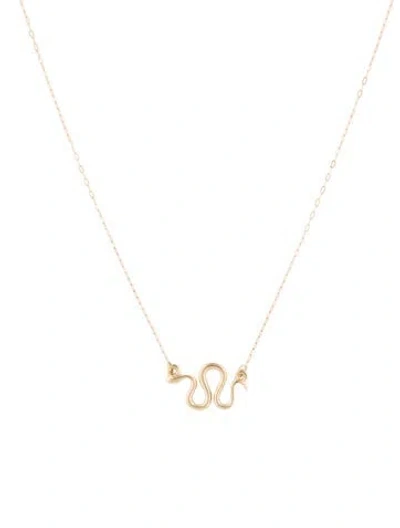 Pre-owned Necklace 10k Snake Pendant , 18" In Multi