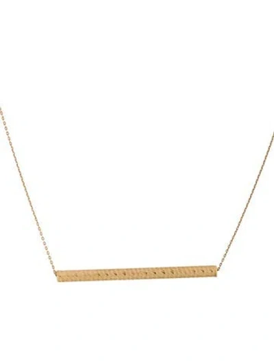 Pre-owned Necklace 10k Tube Pendant , 17" In Multi