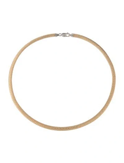 Pre-owned Necklace 10k Two-tone Double Sided Chain , 17" In Multi