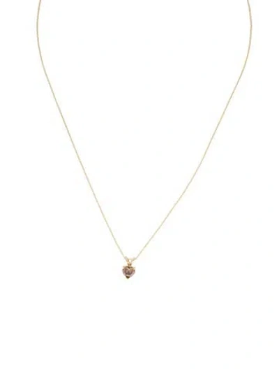 Pre-owned Necklace 14k 0.93ct Diamond Heart Pendant, 16" In Multi