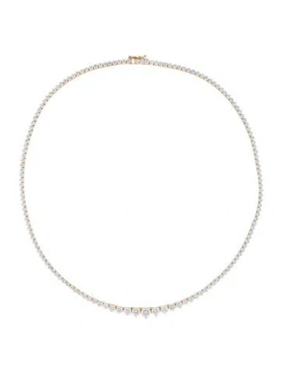 Pre-owned Necklace 14k 10.00ctw Lab-grown Diamond Graduated Tennis , 16" In Multi