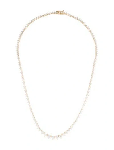 Pre-owned Necklace 14k 10.00ctw Lab-grown Diamond Graduated Tennis , 17" In Multi