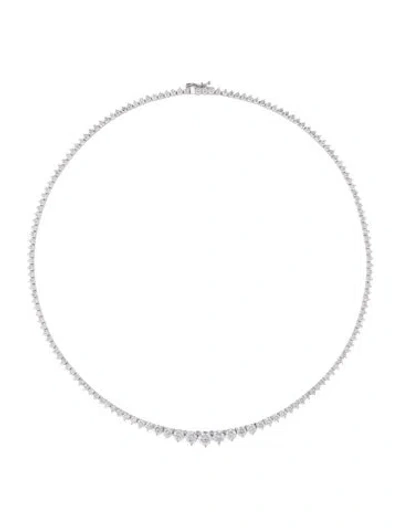 Pre-owned Necklace 14k 10.00ctw Lab-grown Diamond Tennis , 16.25" In Multi