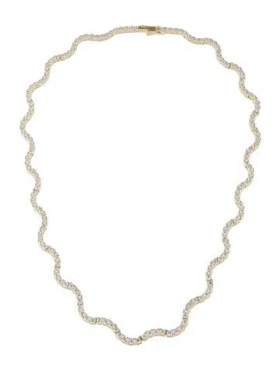 Pre-owned Necklace 14k 10.00ctw Lab-grown Diamond Tennis , 17.25" In Multi