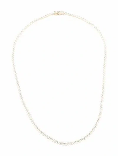 Pre-owned Necklace 14k 10.00ctw Lab-grown Diamond Tennis , 17.25" In Multi