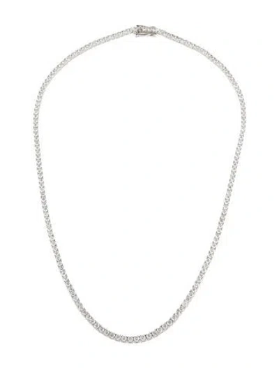 Pre-owned Necklace 14k 10.00ctw Lab-grown Diamond Tennis , 17.5" In Multi