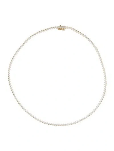 Pre-owned Necklace 14k 10.02ctw Diamond Rivière , 16" In Multi