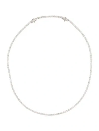 Pre-owned Necklace 14k 10.02ctw Lab-grown Diamond Tennis , 17.5" In Multi