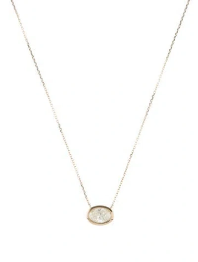 Pre-owned Necklace 14k 1.00ct Diamond Pendant , 18" In Multi