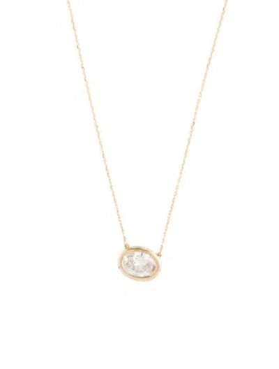 Pre-owned Necklace 14k 1.00ct Lab-grown Diamond Pendant , 16" In Multi