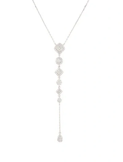 Pre-owned Necklace 14k 1.00ctw Diamond Drop Pendant , 15.75" In Multi