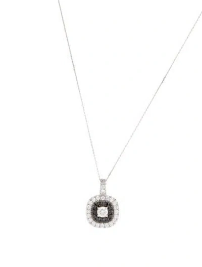 Pre-owned Necklace 14k 1.00ctw Diamond Halo Pendant , 18" In Multi
