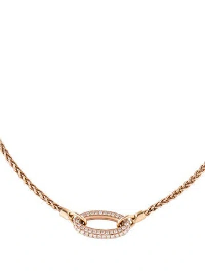 Pre-owned Necklace 14k 1.00ctw Diamond Pavé Link , 16.75" In Multi