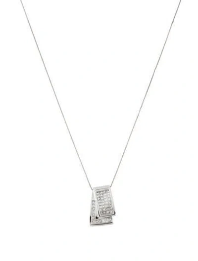 Pre-owned Necklace 14k 1.00ctw Diamond Pendant , 18" In Multi