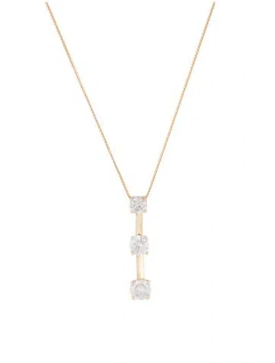 Pre-owned Necklace 14k 1.00ctw Diamond Pendant , 18" In Multi
