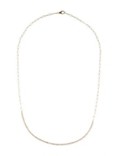 Pre-owned Necklace 14k 1.00ctw Diamond Station Chain , 17.5" In Multi