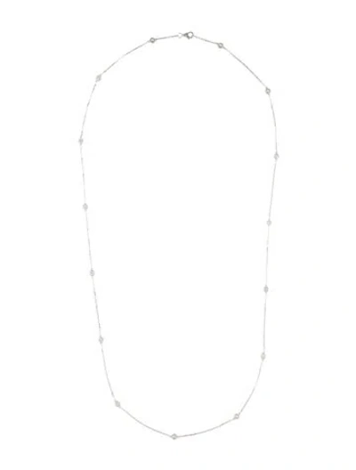 Pre-owned Necklace 14k 1.00ctw Diamond Station , 26" In Multi