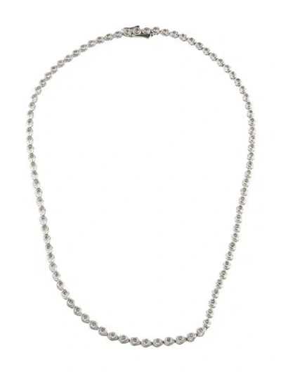 Pre-owned Necklace 14k 10.0ctw Diamond Tennis , 17" In Multi